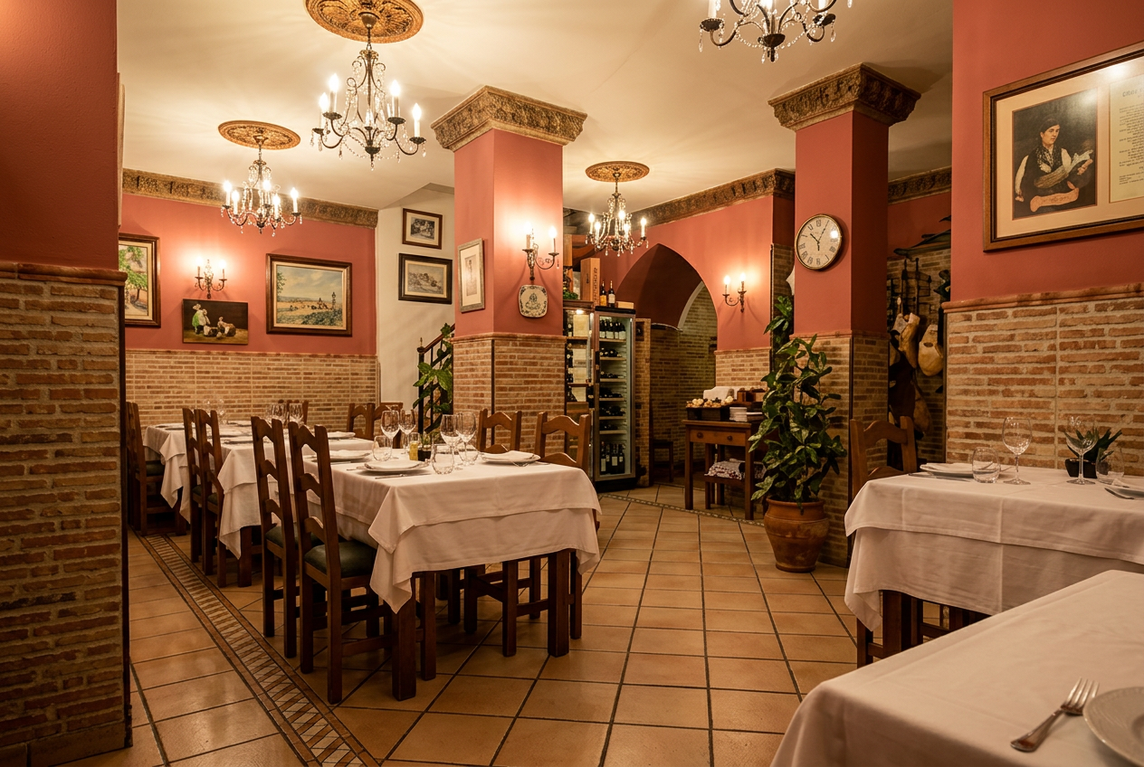 Comedor principal del Mesón Juan Antonio en Écija