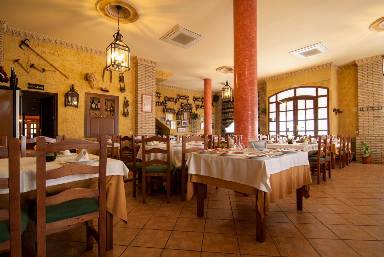 Comedor clásico del Mesón Restaurante Juan Antonio en Écija