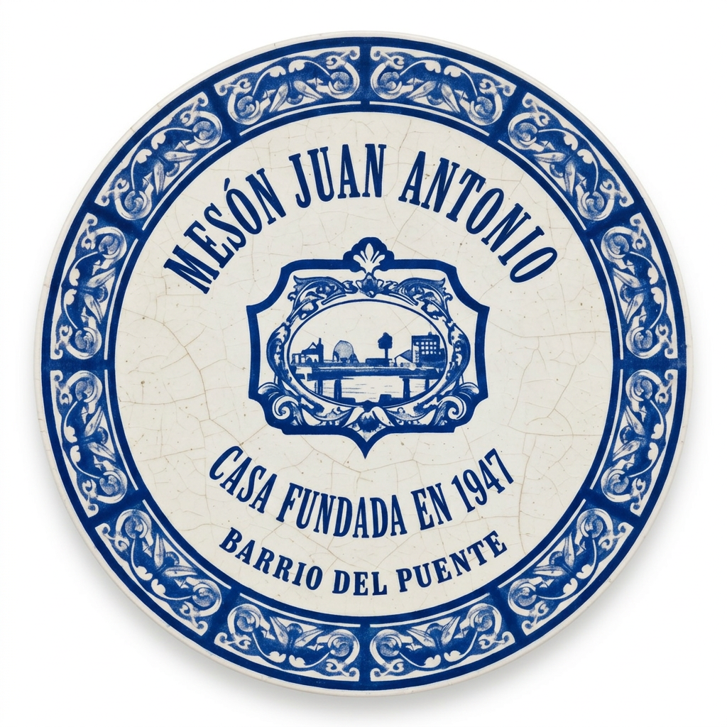 Azulejo del Mesón Juan Antonio, casa fundada en 1947